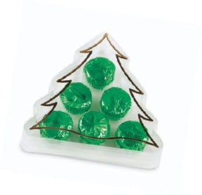 Clear/Gold - Clear Tree Candy Box - 5-3/16 x 5-3/16 x 1-1/4"