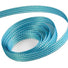 White / Venetian Blue - Candy Swirl Ribbon - 3/8" x 100 Yards
