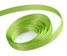 White / Kiwi - Candy Swirl Ribbon - 3/8" x 100 Yards