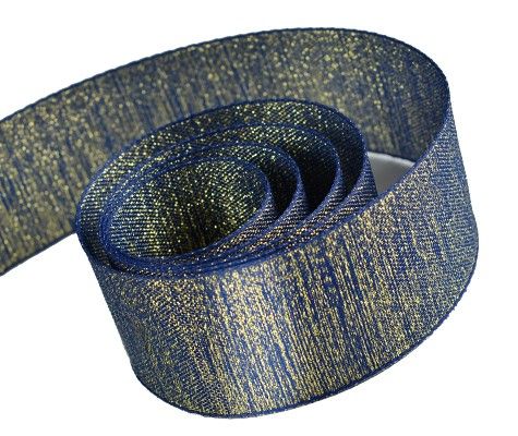 Navy / Gold - Casual Chic Ribbon - 5/8" x 100 Yards