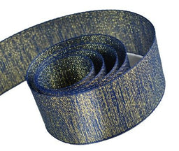 Navy / Gold - Casual Chic Ribbon - 5/8" x 100 Yards