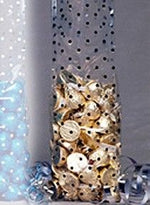 Black Small Dots - Stand Up Candy Bag - (1/4 lb) 2-1/4 x 1-7/8 x 7"