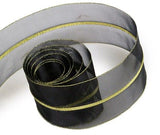 Black / Gold - Chandelle Ribbon - 1-1/2" x 100 Yards