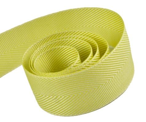 White / Lemon Grass - Charming Chevron Ribbon - 1-1/2" x 50 Yards