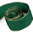 Forest Green Taffeta w/ Hazel Nut - Checker Edge Ribbon - 1-1/2" x 50 Yards
