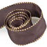 Sepia Brown Taffeta w/ Hazel Nut - Checker Edge Ribbon - 1-1/2" x 50 Yards