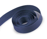 Navy - Natural Cotton Tape Ribbon - 5/8" x 25 Yards