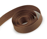 Brown - Natural Cotton Tape Ribbon - 5/8" x 25 Yards
