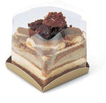 Gold - Square Cake Plate - 2.6 x 2.6"