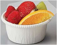 White - Curled Cup - (2.4 oz) 2 x 1.2"