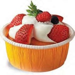 Yellow - Curled Cup - (2.4 oz) 2 x 1.2"