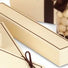 Cream/Brown - Long Rectangle Set Up Candy Box - (6 Pc.) 9-1/2 x 1-1/2 x 1-1/4"