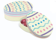Cream - Egg Shaped Candy Box - (1/2 lb) 6 x 4-1/8 x 1-1/8"