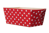 Red/White Dots - Rectangular Loaf Baking Pan - (15.5 oz) 4.5 x 2.5 x 2.3"