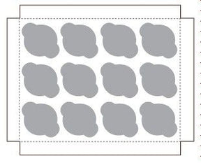 White / Natural Kraft - Reversible - Cupcake Insert - 18-15/16 x 13-15/16 x 5/8" (Jumbo 12 Cup) - Fits in a 19 x 14" Box
