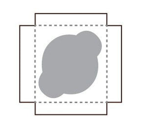White / Natural Kraft - Reversible - Cupcake Insert - 3-15/16 x 3-15/16 x 5/8" (Jumbo 1 Cup) - Fits in a 4 x 4" Box