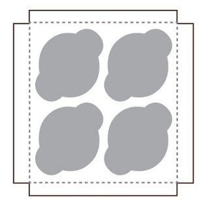 White / Natural Kraft - Reversible - Cupcake Insert - 7-15/16-x 7-15/16 x 5/8" (Jumbo 4 Cup) - Fits in a 8 x 8" Box