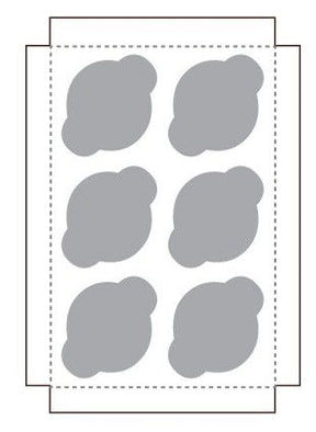 White / Natural Kraft - Reversible - Cupcake Insert - 11-15/16 x 8-15/16 x 5/8" (Jumbo 6 Cup) - Fits in a 12 x 9" Box