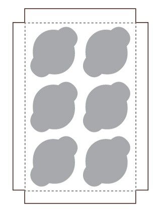 White / Natural Kraft - Reversible - Cupcake Insert - 11-15/16 x 8-15/16 x 5/8" (Jumbo 6 Cup) - Fits in a 12 x 9" Box
