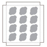 White / Natural Kraft - Reversible - Cupcake Insert - 9-15/16 x 9-15/16 x 3/4" (Mini 12 Cup) - Fits in a 10 x 10" Box