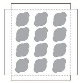 White / Natural Kraft - Reversible - Cupcake Insert - 9-15/16 x 9-15/16 x 3/4" (Mini 12 Cup) - Fits in a 10 x 10" Box