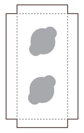 White / Natural Kraft - Reversible - Cupcake Insert - 7-15/16 x 3-15/16 x 3/4" (Mini 2 Cup) - Fits in a 8 x 4" Box