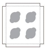 White / Natural Kraft - Reversible - Cupcake Insert - 6-15/16 x 6-15/16 x 3/4" (Mini 4 Cup) - Fits in a 7 x 7" Box