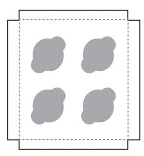 White / Natural Kraft - Reversible - Cupcake Insert - 6-15/16 x 6-15/16 x 3/4" (Mini 4 Cup) - Fits in a 7 x 7" Box