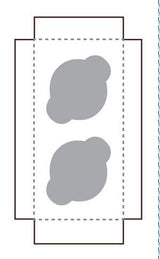 White / Natural Kraft - Reversible - Cupcake Insert - 7-15/16 x 3-15/16 x 7/8" (Regular 2 Cup) - Fits in a 8 x 4" Box