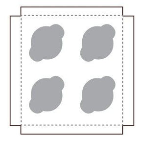 White / Natural Kraft - Reversible - Cupcake Insert - 6-15/16 x 6-15/16 x 7/8" (Regular 4 Cup) - Fits in a 7 x 7" Box
