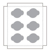 White / Natural Kraft - Reversible - Cupcake Insert - 9-15/16 x 9-15/16 x 7/8" (Regular 6 Cup) - Fits in a 10 x 10" Box
