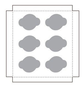 White / Natural Kraft - Reversible - Cupcake Insert - 9-15/16 x 9-15/16 x 7/8" (Regular 6 Cup) - Fits in a 10 x 10" Box