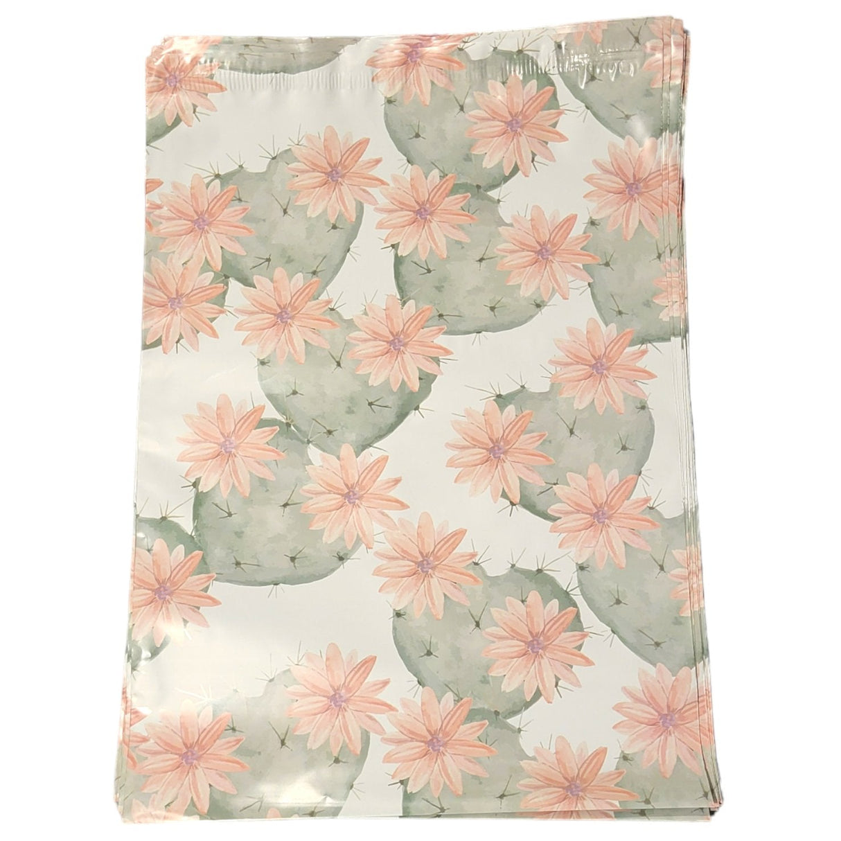 Cactus Blossoms Poly Mailers Size 10x13 Colorful Shipping Bags