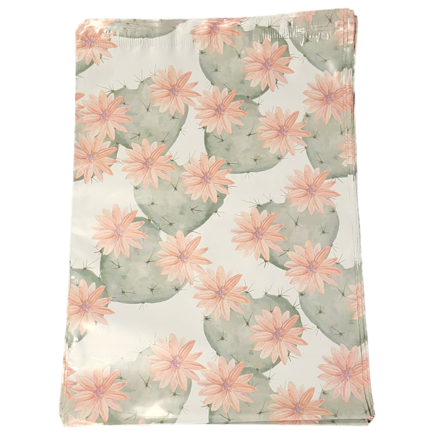 Cactus Blossoms Poly Mailers Size 10x13 Colorful Shipping Bags