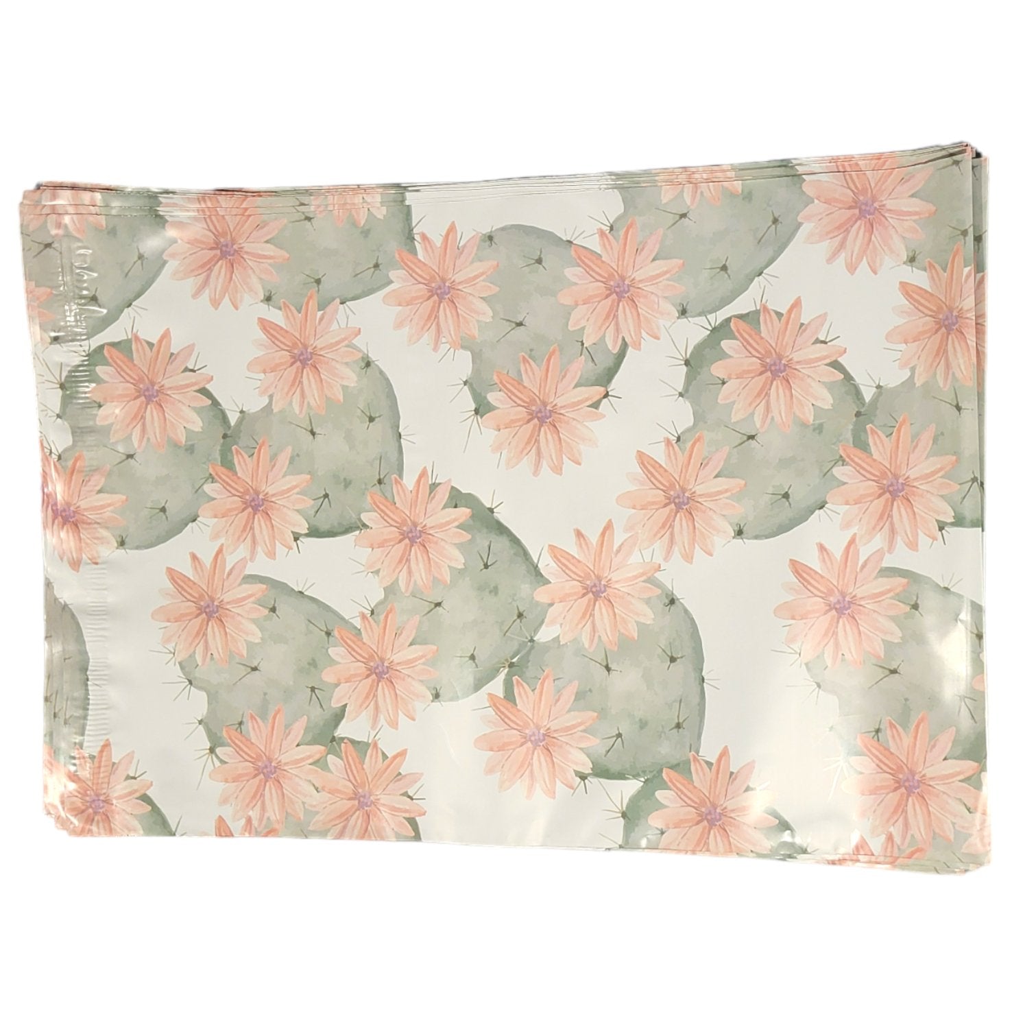 Cactus Blossoms Poly Mailers Size 10x13 Colorful Shipping Bags