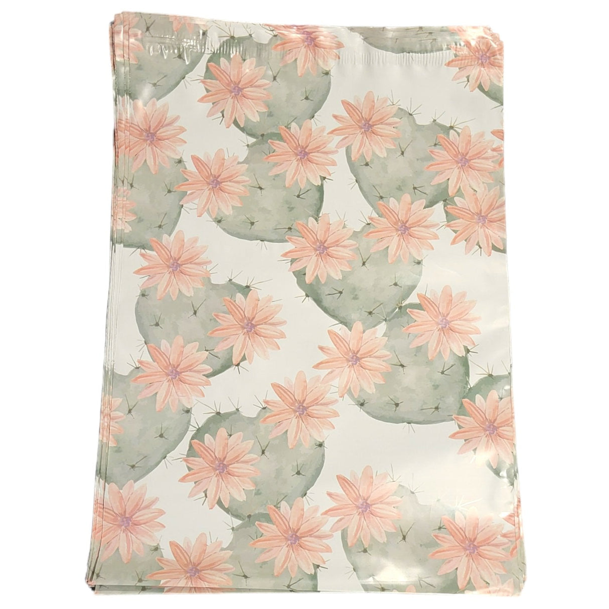 Cactus Blossoms Poly Mailers Size 10x13 Colorful Shipping Bags