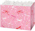 Candy Canes & Ribbons - Basket Box - 10-1/4 x 6 x 7-1/2"