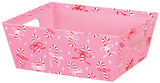 Candy Canes & Ribbons - Basket Tray - 12 x 9-1/2 x 4-1/2"