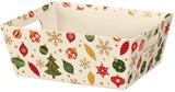Christmas Vintage Ornaments - Basket Tray - 12 x 9-1/2 x 4-1/2"