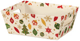 Christmas Vintage Ornaments - Basket Tray - 9 x 7 x 3-1/2"