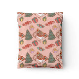 Christmas Sleigh Poly Mailers Size 10x13 Winter Shipping Bags