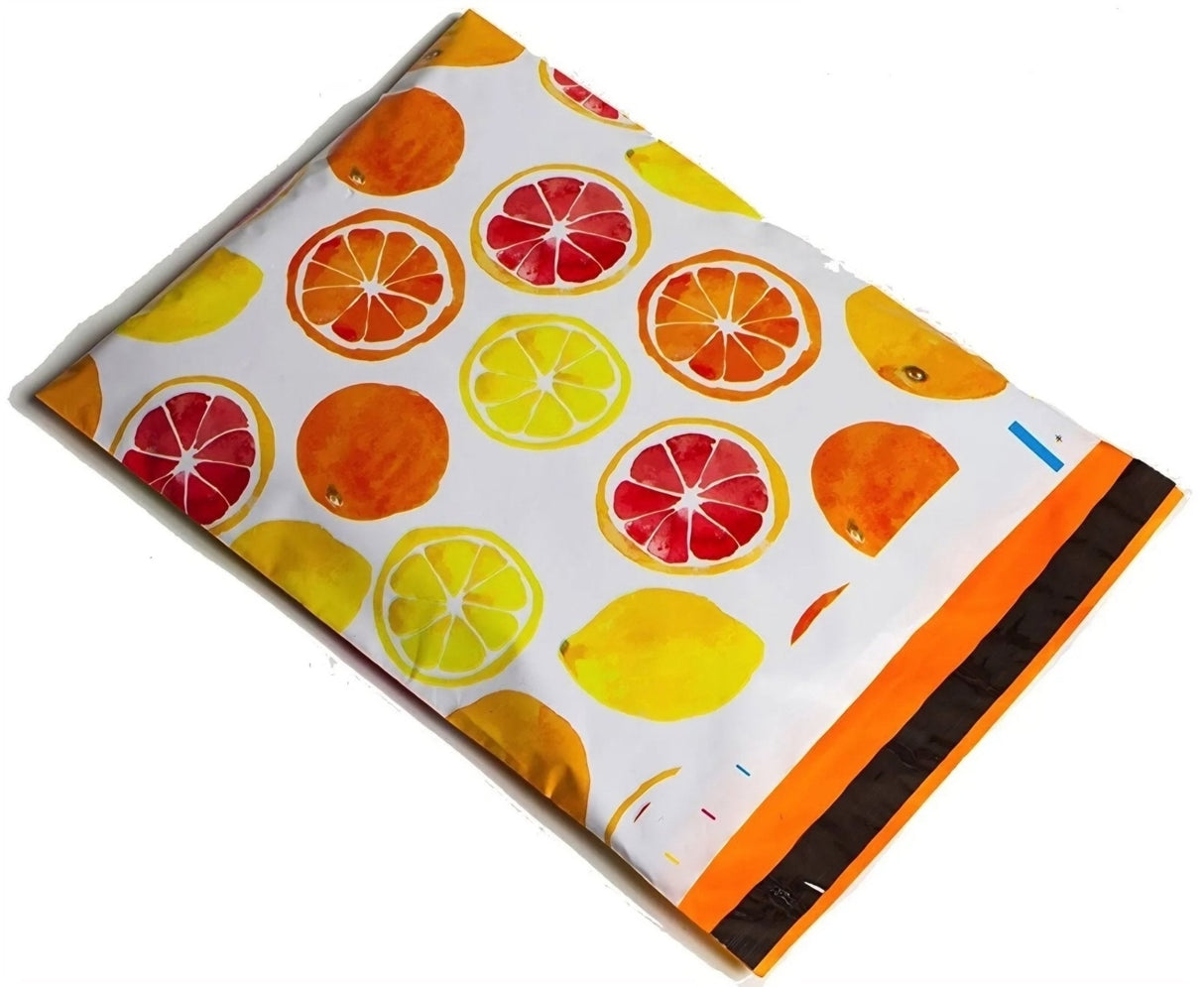 Citrus Orange Poly Mailers Size 10x13 Colorful Shipping Bags