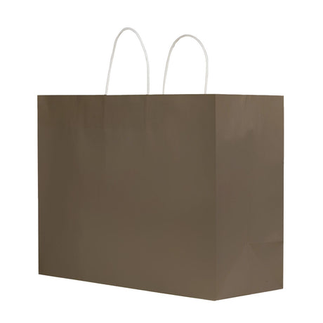 Coco Brown - Smooth Top Egde Shopping Bag - 16 x 6 x 13"