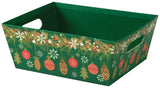 Cozy Ornaments - Basket Tray - 12 x 9-1/2 x 4-1/2"