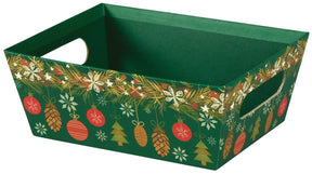Cozy Ornaments - Basket Tray - 9 x 7 x 3-1/2"