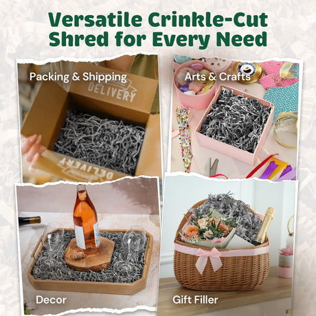 Crinkle Paper 40lb Gray