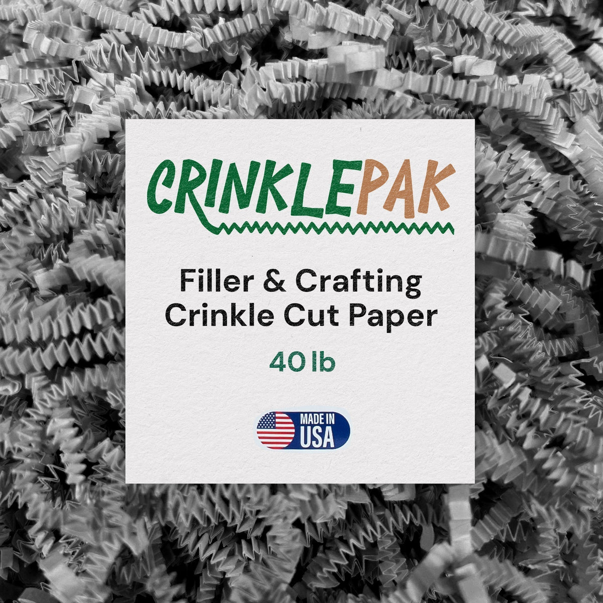 Crinkle Paper 40lb Gray