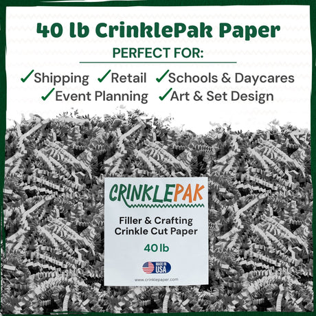 Crinkle Paper 40lb Gray