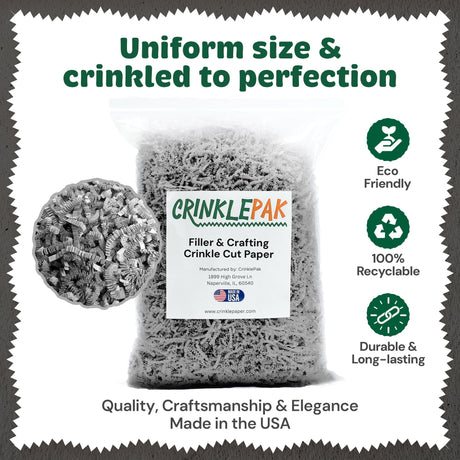 Crinkle Paper 40lb Gray