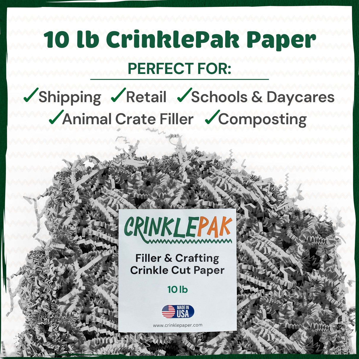 Crinkle Paper 10LB Gray